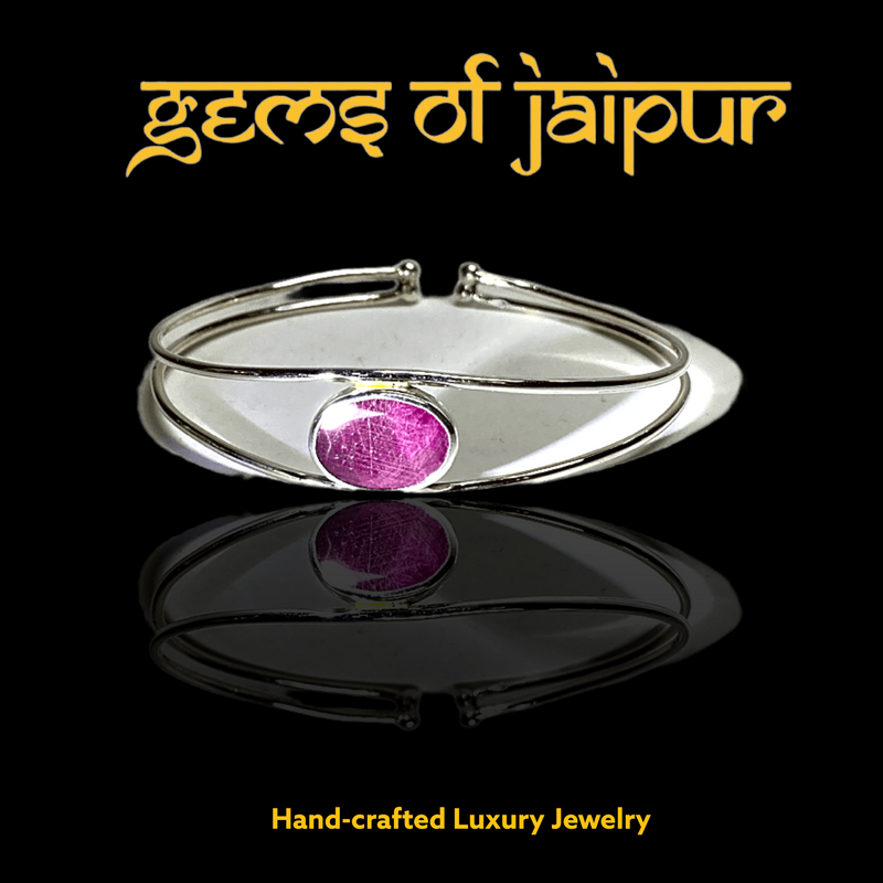 Two Line Cuff with Gemstone