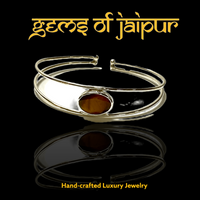 Two Line Cuff with Gemstone
