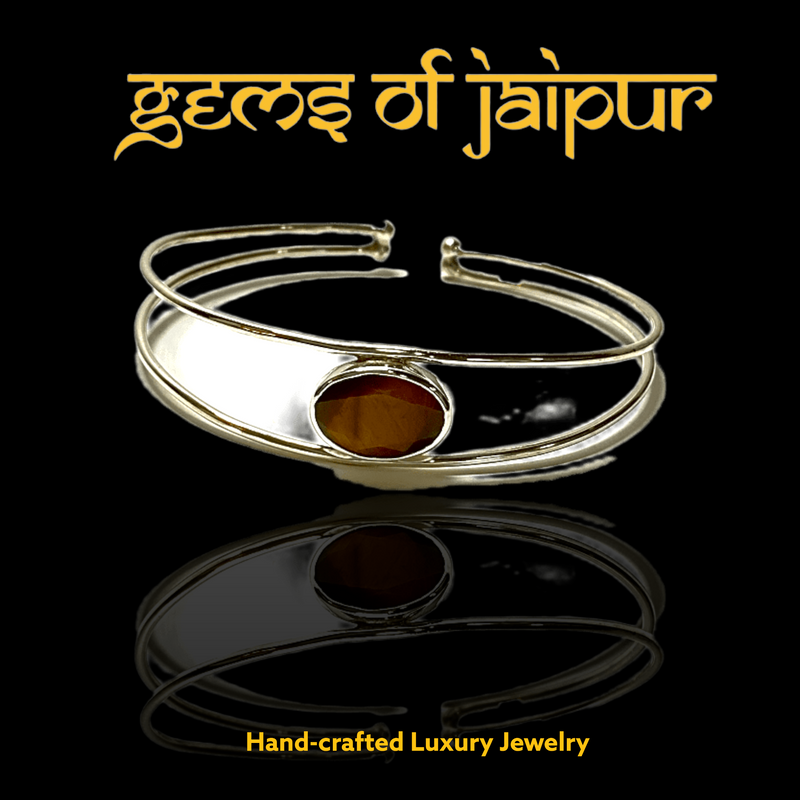 Two Line Cuff with Gemstone