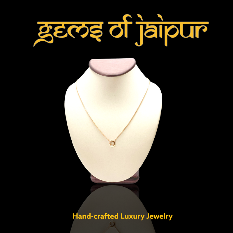 Gold Oval with Solitaire