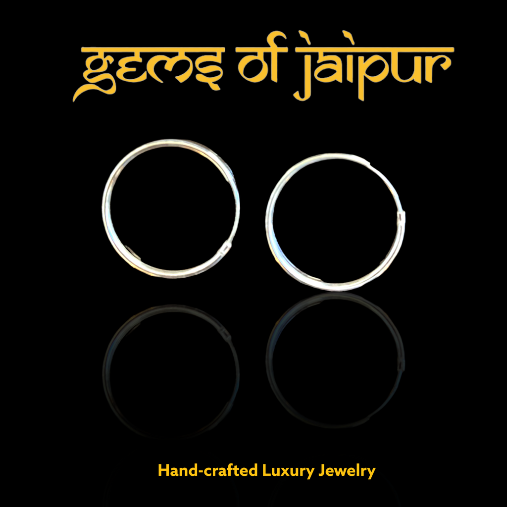 Medium Silver Hoops