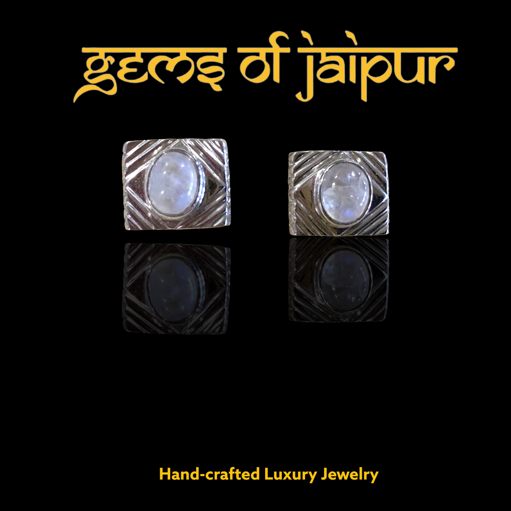 Moonstone Square Cuff Links