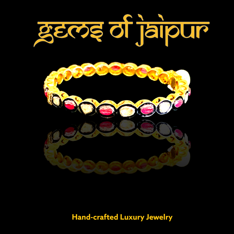 Ruby and Polki Bangle