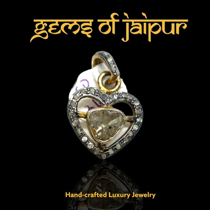 Polki Diamond Pendant Heart