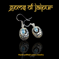 Hammered Oval with Gemstone