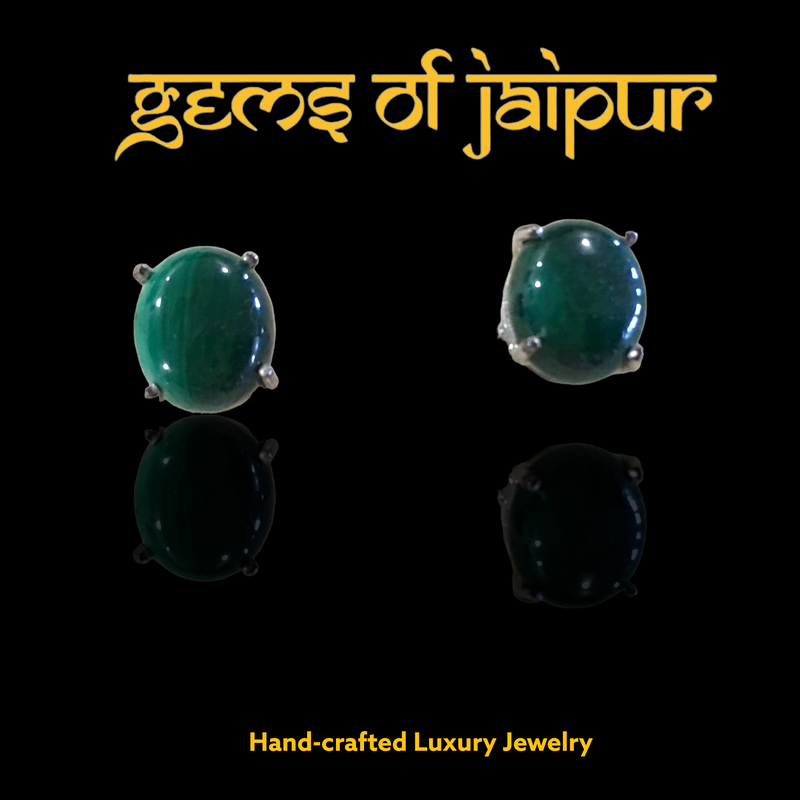 Malachite Oval Cuff Links