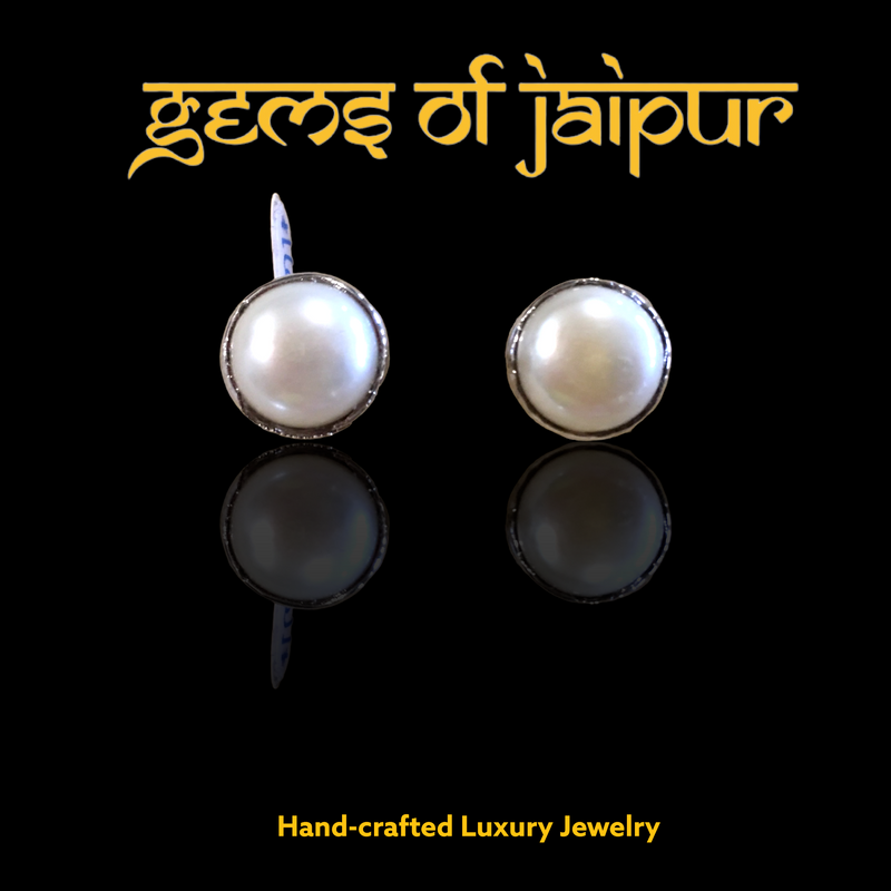 Pearl Bezel Cuff Links