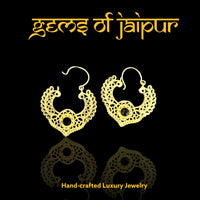 Brass Earrings Dipped in 18k Gold