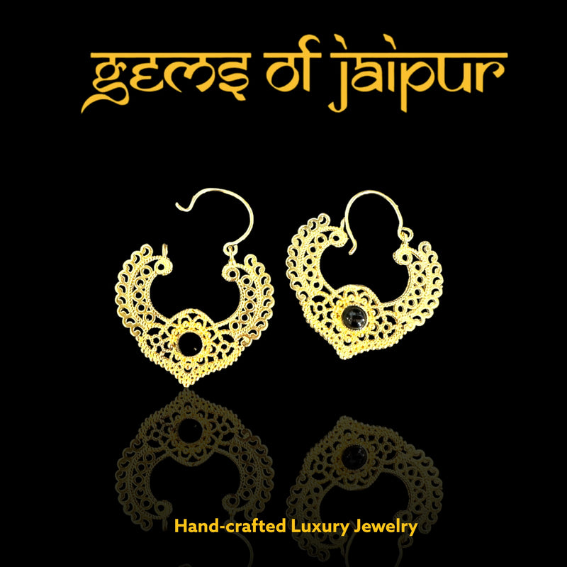 Brass Earrings Dipped in 18k Gold