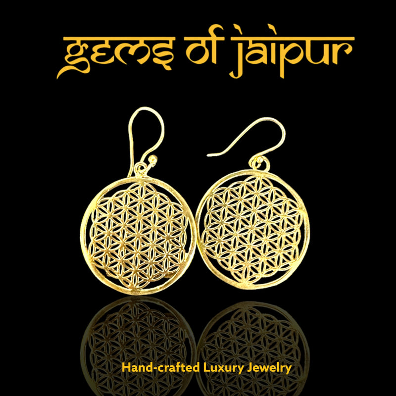 Brass Earrings Dipped in 18k Gold