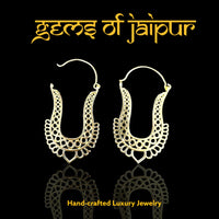 Brass Earrings Dipped in 18k Gold