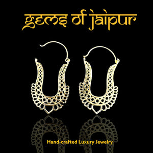 Brass Earrings Dipped in 18k Gold