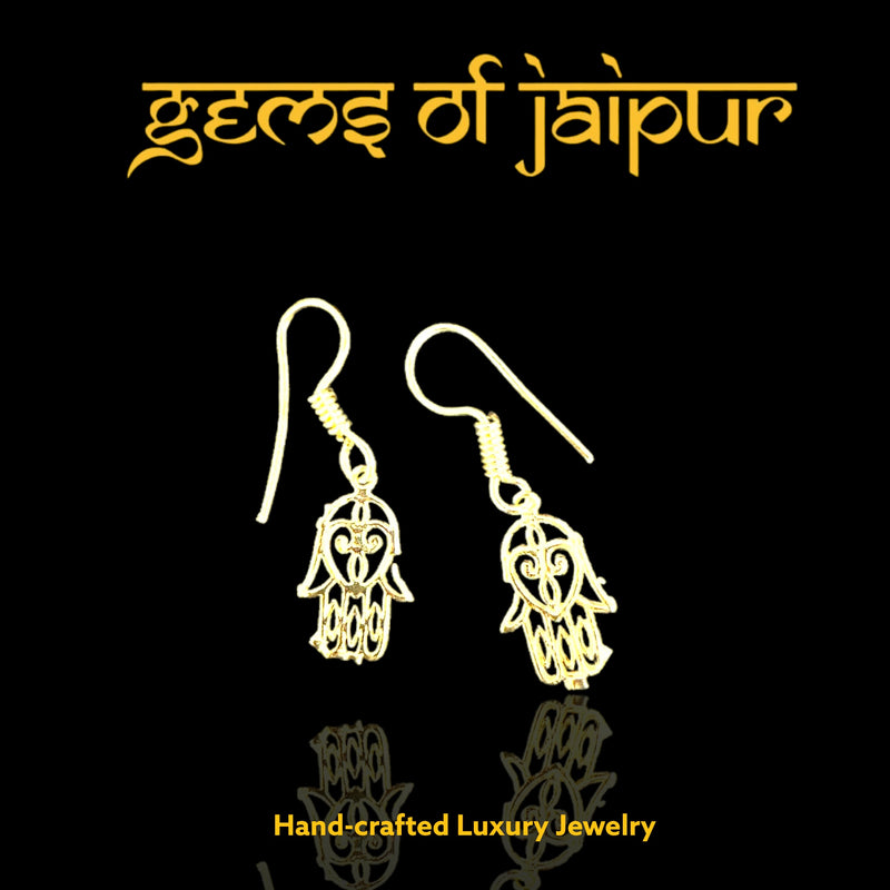 Brass Earrings Dipped in 18k Gold