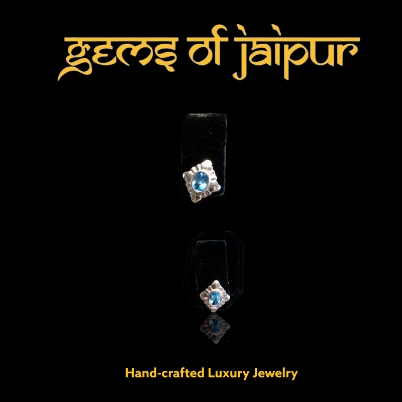 Blue Topaz Silver Diamond
