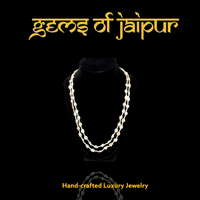 Baroque and Seed Pearls Double Line Necklace