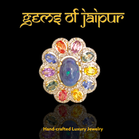 Blue Opal and Sapphires Flower