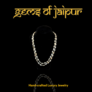 Baroque and Seed Pearls Double Line Necklace