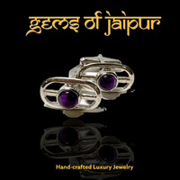 Amethyst Cabochon Cuff Links
