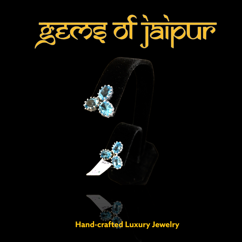 Blue Topaz Clover Leaf