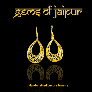 Brass Earrings Dipped in 18k Gold