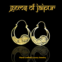 Brass Earrings Dipped in 18k Gold