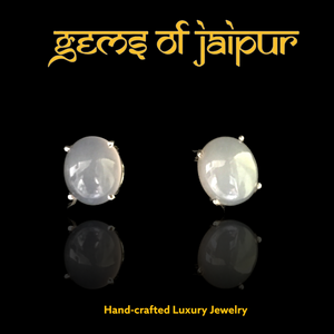 Chalcedony Large Stud