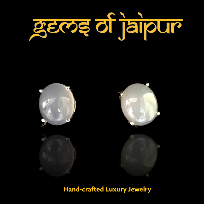 Chalcedony Large Stud